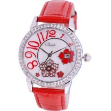 Fashion Crystal Case Digital Calendar Display Creative Lady Women Watches 71095