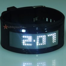 Fashion LED Unisex 125 LED Watch with Black Plastic Band
