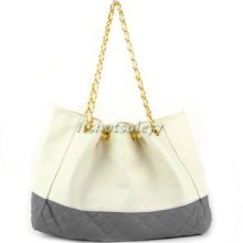 Fashion Women's Color Splicing Synthetic Leather Handbag Shoulder Bag Its7