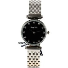 Fashionable Rhinestones Hour Marks Round Dial Women's Wrist Watch Stai