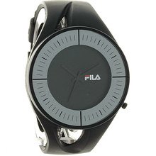 Fila Unisex Black Dial Watch With Pu Strap Fl38011004