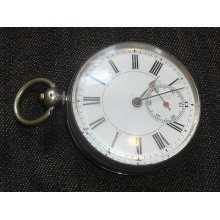 Fine Antique European 800 Sterling Silver Pocket Watch Running