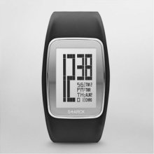 Fossil Ph1120 Philippe Starck Black Silver Silicone Rubber Big Digital Watch