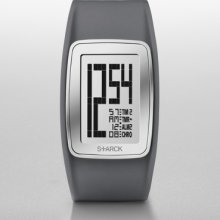 Fossil Ph1122 Philippe Starck Grey Silver Silicone Rubber Big Digital Watch