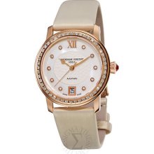 Frederique Constant Womens Automatic Satin Strap Diamond Watch Fc303whd2pd4