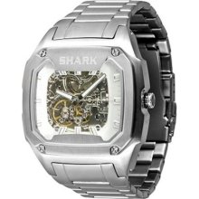 Freestyle Mens Killer Shark Automatic Stainless Watch - Silver Br ...