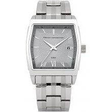 French Connection Men's Quartz Watch With Silver Dial Analogue Display And Silver Stainless Steel Bracelet Fc1122s