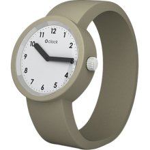 Fullspot O Clock Unisex Quartz Watch With White Dial Analogue Display And Beige Silicone Bracelet Ocnw05