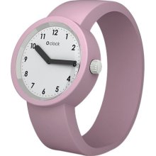 Fullspot O Clock Unisex Quartz Watch With White Dial Analogue Display And Pink Silicone Bracelet Ocnw15-L