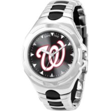 Game Time Watch, Mens Washington Nationals Black Rubber and Stainless