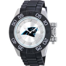 Game Time Watch, Mens Carolina Panthers Black Polyurethane Strap 47mm