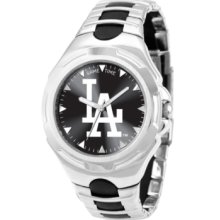 Game Time Watch, Mens Los Angeles Dodgers Black Rubber and Stainless S