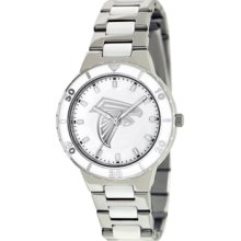 Game Time Watch, Womens Atlanta Falcons White Ceramic and Stainless St