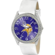 Game Time Watch, Womens Minnesota Vikings White Leather Strap 40mm Nfl