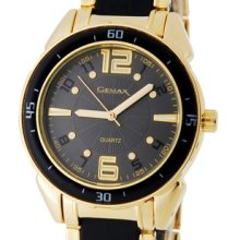 Gemax 6205 Round Dial Faux Ceramic Analog Casual Men's Watch Gold 6205 Gemax Gemax 6205 Round Dial Faux Ceramic Analog Casual Men's Watch Gold 6205 Gemax