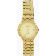 Geneva 16mm Gold Plated Yellow Dial Men's Size Metal Watch ''ww00637n''