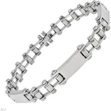 Gentlemenâ€™s Bracelet Of Stainless Steel Total Item Weight 25.9g Length 8.5in