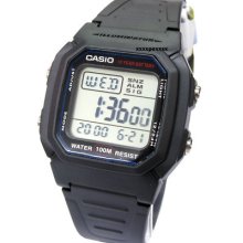 Genuine Casio Dual Time Alarm Digital Watch W-800h-1a