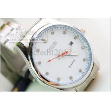 Gift Big Dial Quartz Fashin Watch Diamond Scale Leisure Steel Belt M