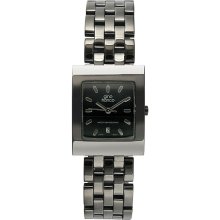 Gino Franco Men's Black Dial Bracelet Watch
