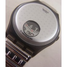 Gm130 Swatch 1995 Silver Plate Unique Authentic Swiss