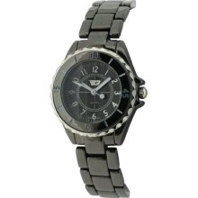 Golddigga Women's Quartz Watch With Black Dial Analogue Display And Black Bracelet Dig05/A