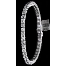 Gorgeous 18K White Gold & Diamond Tennis Bracelet 7.91 ct.
