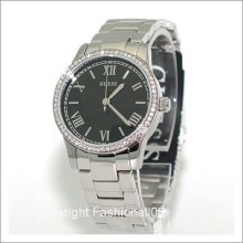 Guess Ladies Silver Swarovski Crystal Steel Watch U11671l2