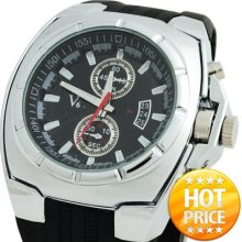 Handsome Casual Men's Master Sport Silicone Wrist Watch Clock Quartz Hour Analog