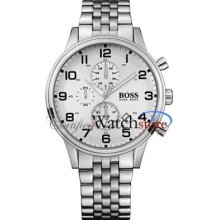 Hugo Boss 1512445 Watch Hb2006 Mens Silver Dial Stainless Steel Case Quartz