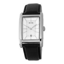 Hugo Boss Men's & Women's Stainless Steel Case Black Leather Glass Watch 1512620