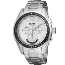 Hugo Boss Men's Quartz Watch With Silver Dial Chronograph Display And Silver Stainless Steel Strap 1512405