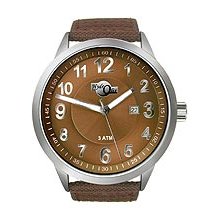 HydrOlix 3-Hand Brown Web Fabric/Brown Dial Unisex watch #XA00215