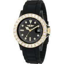 I By Invicta Women's 10067-008 Gold Dial Black Polyurethane Watch $450