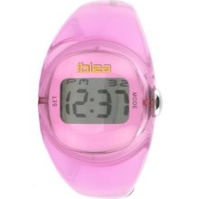 Ibiza Ladies Girls Digital Watch Pink Purple Plastic Bangle Time Date Display