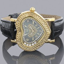Ice Time Ladies Heart Shaped Diamond Watch 0.15ct