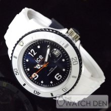 Ice Watch - Unisex White Sili Navy Dial Watch - Si.wb.u.s