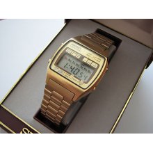 Immaculate Condition Vintage Gold Seiko A127 Lcd Digital Watch