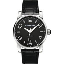 In Box Montblanc Timewalker Date Black Dial Mens Watch 105812