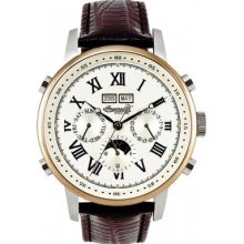 Ingersoll Gents Cream Dial Brown Leather Strap Watch