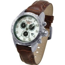 Insignum Corium Steel - White Chronograph Watch