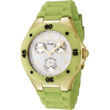 Invicta 0709 Angel Collection Rose Gold-plated Lime Polyurethane Womens Watch