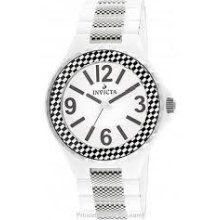 Invicta 1184 Women's Ceramic White Dial White Watch 42 Mm