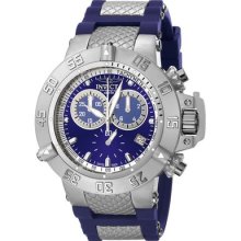 Invicta 5512 Men $1995 Subaqua Chrono Blue Dial Rubber Swiss Quartz Watch