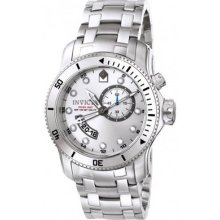 Invicta $695 Men Pro Diver Scuba Silver Dial Stainless Steel Swiss Watch 6091