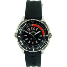 Invicta Gent's Stainless Steel Case Date Black Rubber Watch 7355