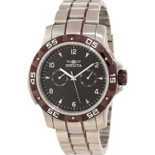 Invicta Men 10308 Specialty Black Textured Dial Quartz Multifunction Watch