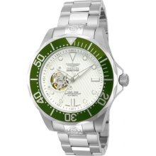 Invicta Men 13702 Grand Sports Diver Automatic White Dial Green Bezel Watch