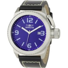 Invicta Mens 1109 Corduba Collection Blue Dial Black Leather Watch