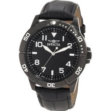 Invicta Men's 11430 Specialty Black/black Leather Watch $495